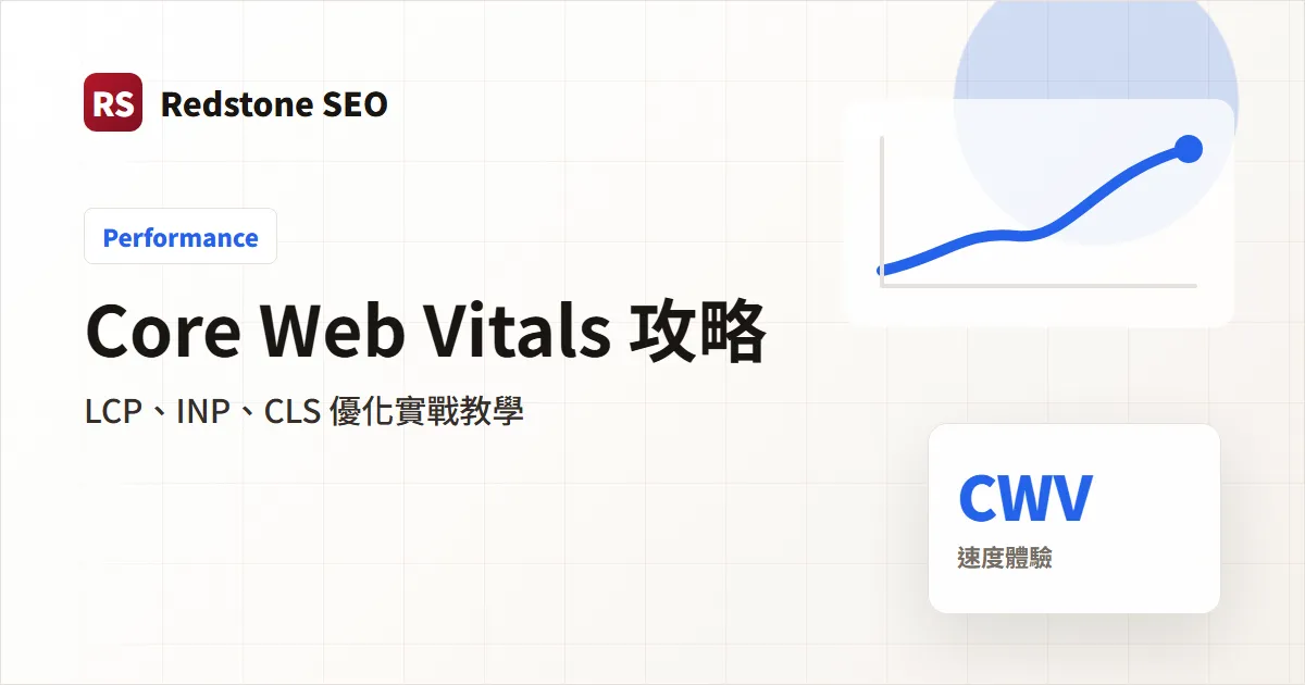 Core Web Vitals 優化指南封面