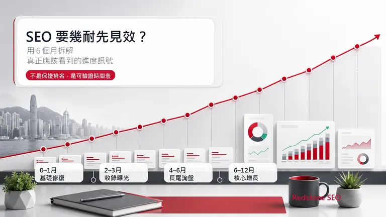 SEO 見效時間的 6 個月進度訊號時間表